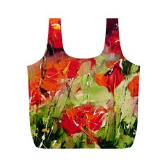 Abstact Poppys Art Print Full Print Recycle Bags (m)  by artistpixi