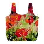 abstact poppys art print Full Print Recycle Bags (L)  Front