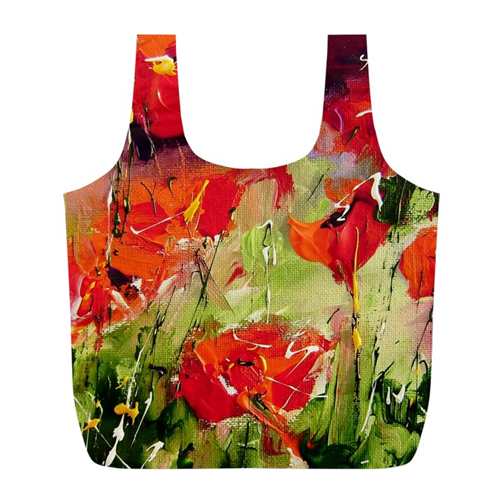 abstact poppys art print Full Print Recycle Bags (L) 