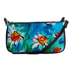 Abstract Daisys Floral Print  Shoulder Clutch Bags by artistpixi