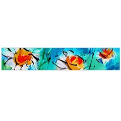 Abstract Daisys Floral Print  Flano Scarf (large)