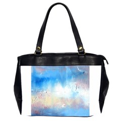 Abstract Blue And White Art Print Office Handbags (2 Sides) 