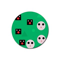 Audience  Rubber Coaster (round)  by Valentinaart