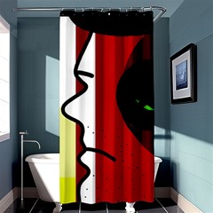 Secret Shower Curtain 36  X 72  (stall)  by Valentinaart