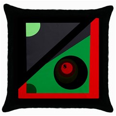 Billiard  Throw Pillow Case (black) by Valentinaart