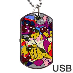 New Year Dog Tag Usb Flash (one Side)