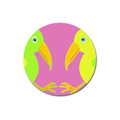 Parrots Magnet 3  (round) by Valentinaart