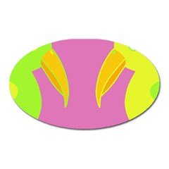 Parrots Oval Magnet by Valentinaart