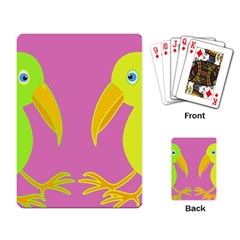 Parrots Playing Card by Valentinaart