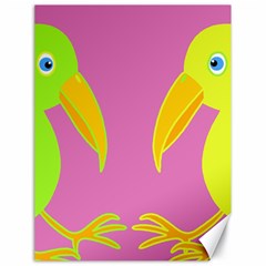 Parrots Canvas 18  X 24   by Valentinaart