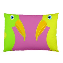 Parrots Pillow Case by Valentinaart