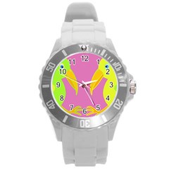 Parrots Round Plastic Sport Watch (l) by Valentinaart