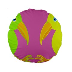 Parrots Standard 15  Premium Round Cushions by Valentinaart