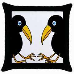 Ravens Throw Pillow Case (black) by Valentinaart