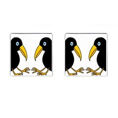 Ravens Cufflinks (square) by Valentinaart