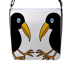 Ravens Flap Messenger Bag (l)  by Valentinaart