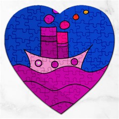 Boat Jigsaw Puzzle (heart) by Valentinaart