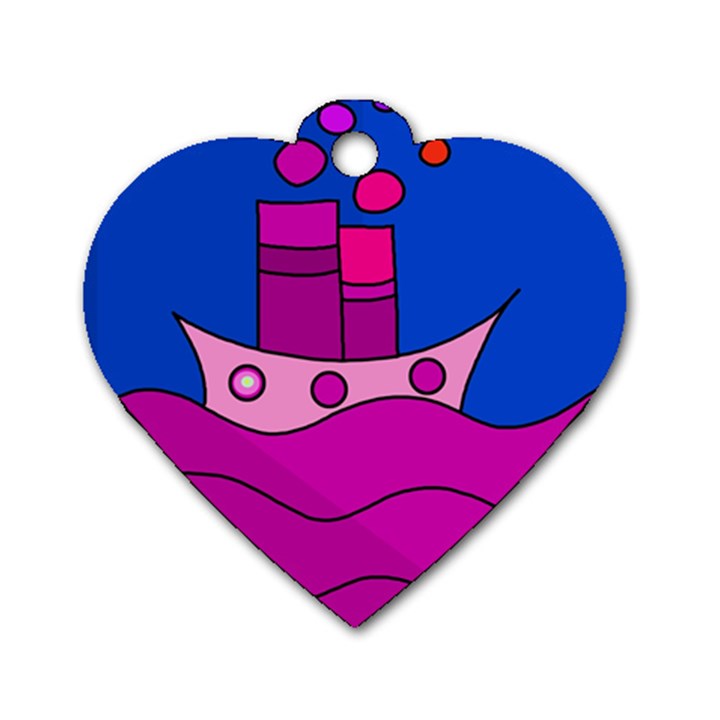 Boat Dog Tag Heart (Two Sides)