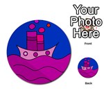 Boat Multi-purpose Cards (Round)  Back 1