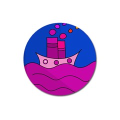 Boat Magnet 3  (round) by Valentinaart