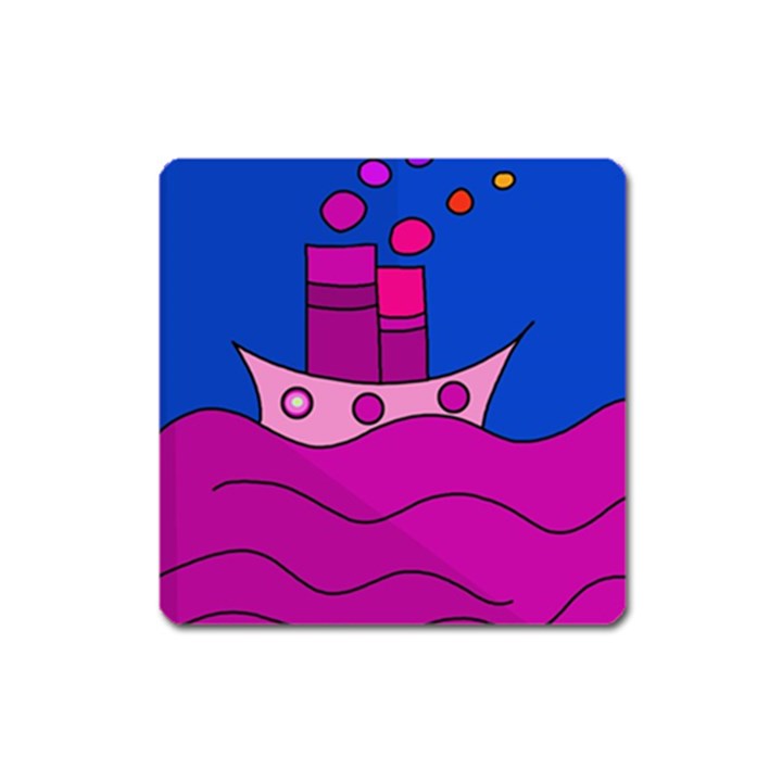 Boat Square Magnet