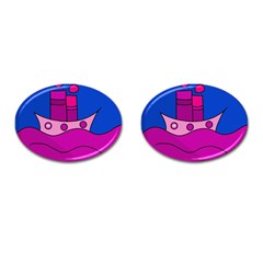 Boat Cufflinks (oval) by Valentinaart