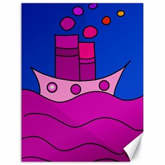 Boat Canvas 18  X 24   by Valentinaart