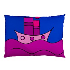 Boat Pillow Case by Valentinaart