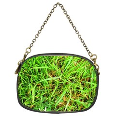 Natures Grass And Shamrock Print  Chain Purses (two Sides)  by artistpixi