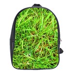 Natures grass and shamrock print  School Bags(Large)  Front