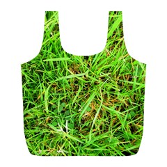 Natures Grass And Shamrock Print  Full Print Recycle Bags (l) 