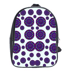 Shimmering Floral Abstracte School Bags(large)  by pepitasart