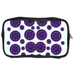 Shimmering Floral Abstracte Toiletries Bags by pepitasart