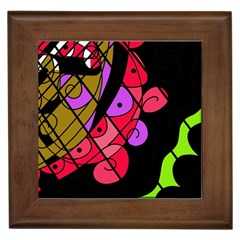 Elegant Abstract Decor Framed Tiles by Valentinaart