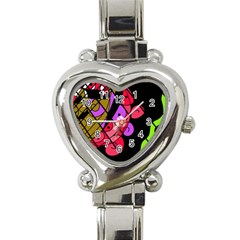 Elegant Abstract Decor Heart Italian Charm Watch by Valentinaart