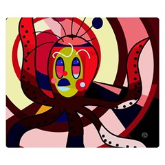 Octopus Double Sided Flano Blanket (small)  by Valentinaart