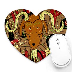 Billy Goat Heart Mousepads by Valentinaart