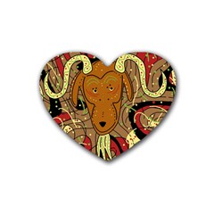 Billy Goat Heart Coaster (4 Pack)  by Valentinaart