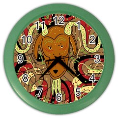 Billy Goat Color Wall Clocks by Valentinaart