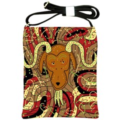 Billy Goat Shoulder Sling Bags by Valentinaart