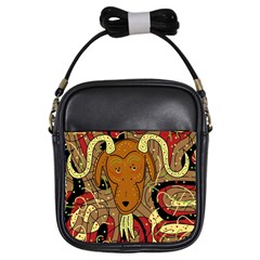 Billy Goat Girls Sling Bags by Valentinaart