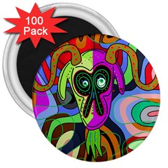 Colorful Goat 3  Magnets (100 Pack) by Valentinaart