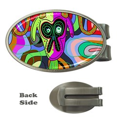 Colorful Goat Money Clips (oval)  by Valentinaart