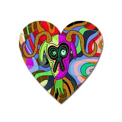 Colorful Goat Heart Magnet by Valentinaart