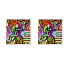 Colorful Goat Cufflinks (square) by Valentinaart