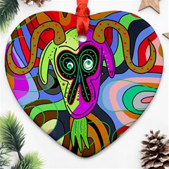 Colorful Goat Heart Ornament (2 Sides) by Valentinaart