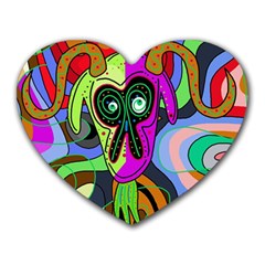 Colorful Goat Heart Mousepads by Valentinaart