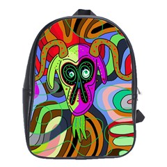 Colorful Goat School Bags(large)  by Valentinaart