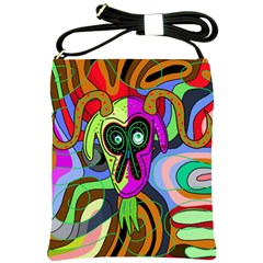 Colorful Goat Shoulder Sling Bags by Valentinaart