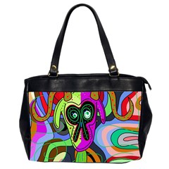 Colorful Goat Office Handbags (2 Sides)  by Valentinaart